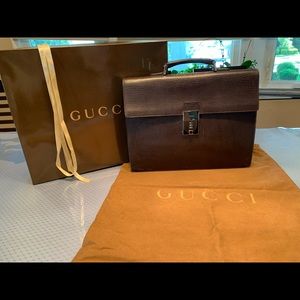 Authentic Preowned Men’s Gucci Leather Briefcase